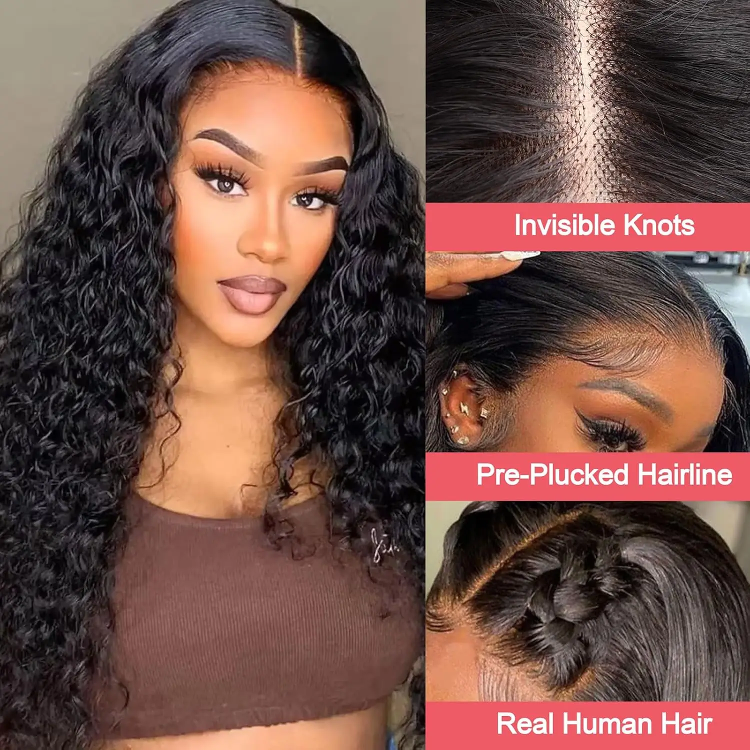 30 بوصة الدانتيل شعر مستعار أمامي شعر الإنسان قبل قطعها 13x4 شفاف HD الدانتيل الباروكات الأمامية موجة عميقة الباروكات 200% الكثافة مجعد الباروكات