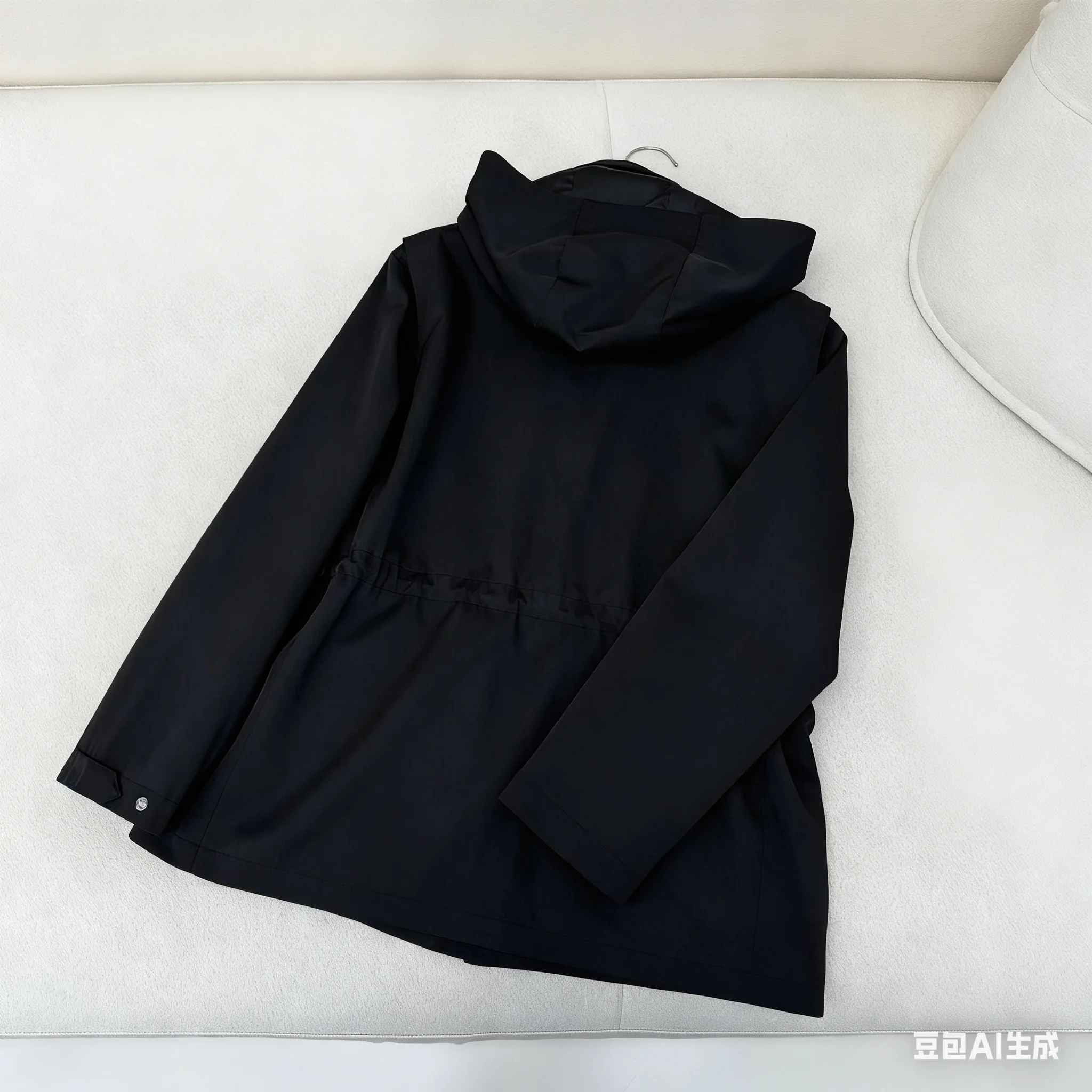 

Осень-зима 2021, женская ветровка средней длины в стиле спецодежды с капюшоном SU192