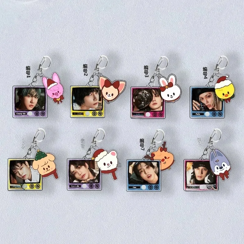 SKZOO corée du sud Li Longfu Fang Chan Li Minhao Han Zhicheng Huang Xuanchen porte-clés acrylique pendentif idole autour