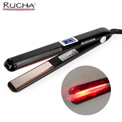 Hair Flat Irons Infrared Hair Straightener with Ultrasonic Cold Hair Care Iron Keratin Treatment for Frizzy Hair Recover Damaged