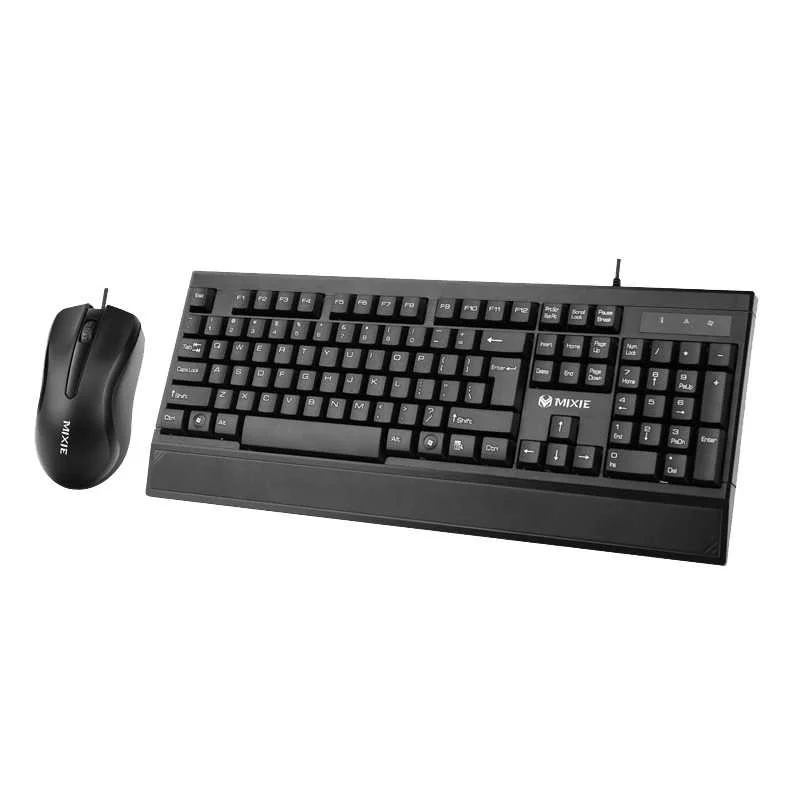 Original Black X2000 Mixie Optical Wired Usb Keyboard + Mouse