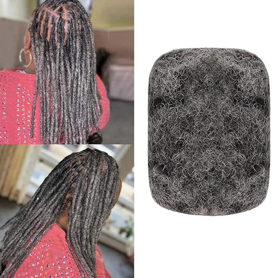 Cabelo humano elegante para trançar, sal pimenta, cinza, Afro Kinky Bulk, sem apego, Dreadlock brasileiro