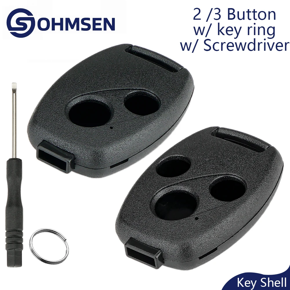 

OHMSEN 2 / 3 Button Key Fob Shell Case For Honda Jazz Civic Accord CRV FRV HRV Pilot Stream