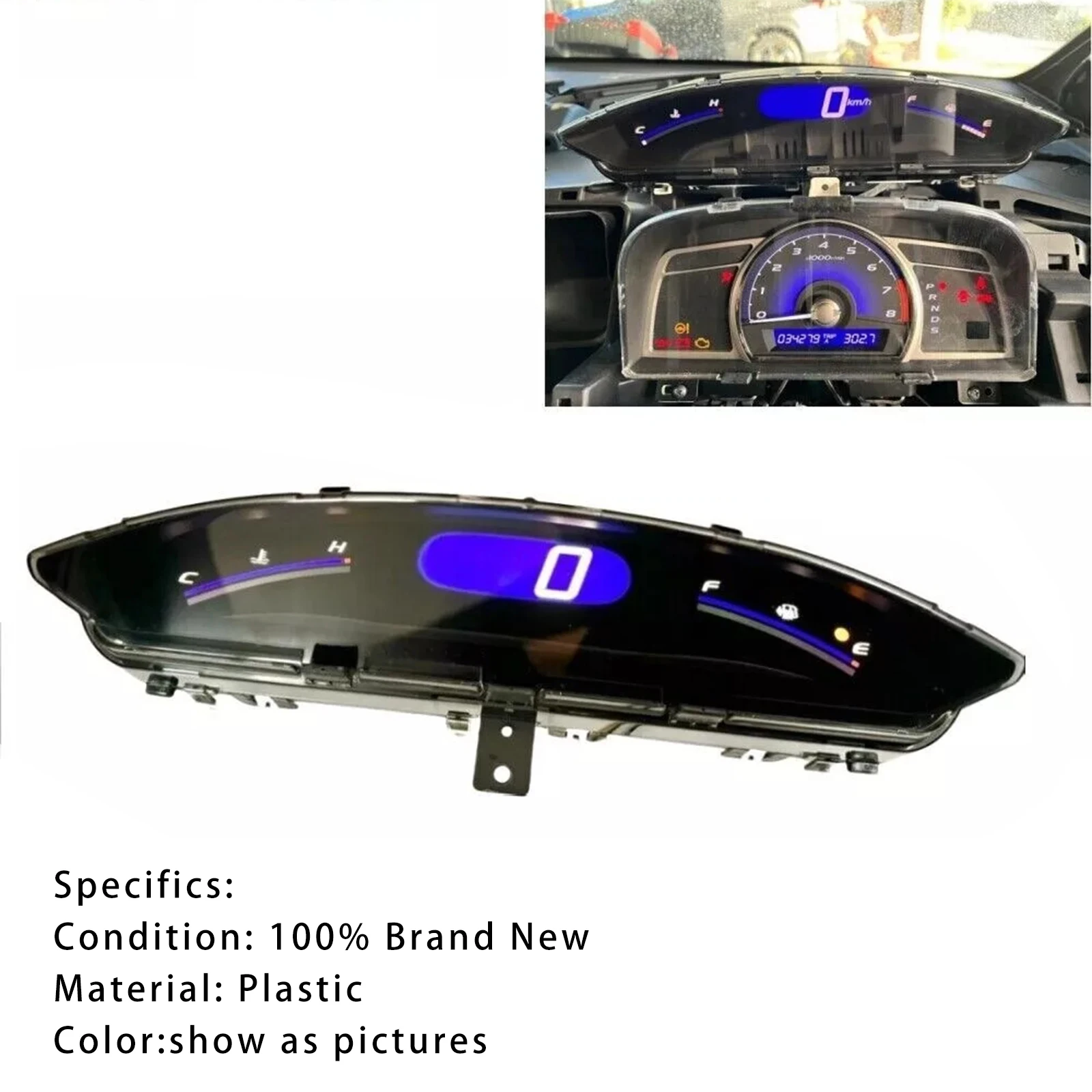 

Speedometer Upper Dash Display Gauge Instrument For Honda Civic Sedan 2006-2011