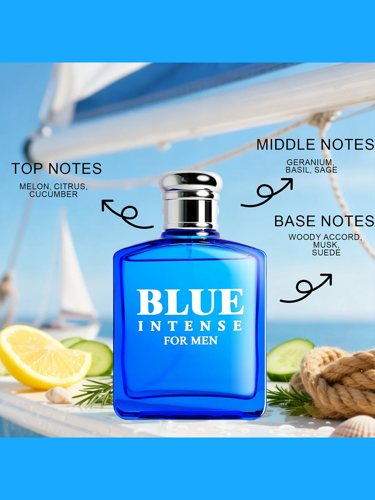 ​​2PACK/200ML Men's Cologne | Fresh Citrus Marine Scent | Daily Wear for Office & Social | Men's Fragrance Set​