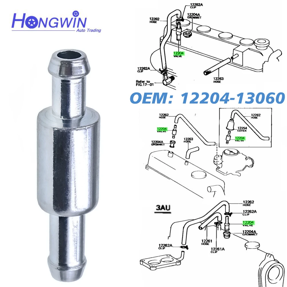 12204-13060 12204-13090 12204-13080 PCV Valve For Toyota Corolla E110 E90 E120 Carina Corona Sprinter 1220413060 1220413090