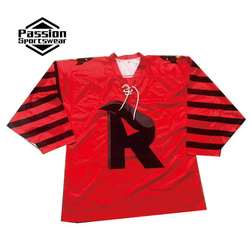 

$47 Each Fully Custom Ice Hockey Jerseys with Tackle Twill Stitched Front Logo and Back Number