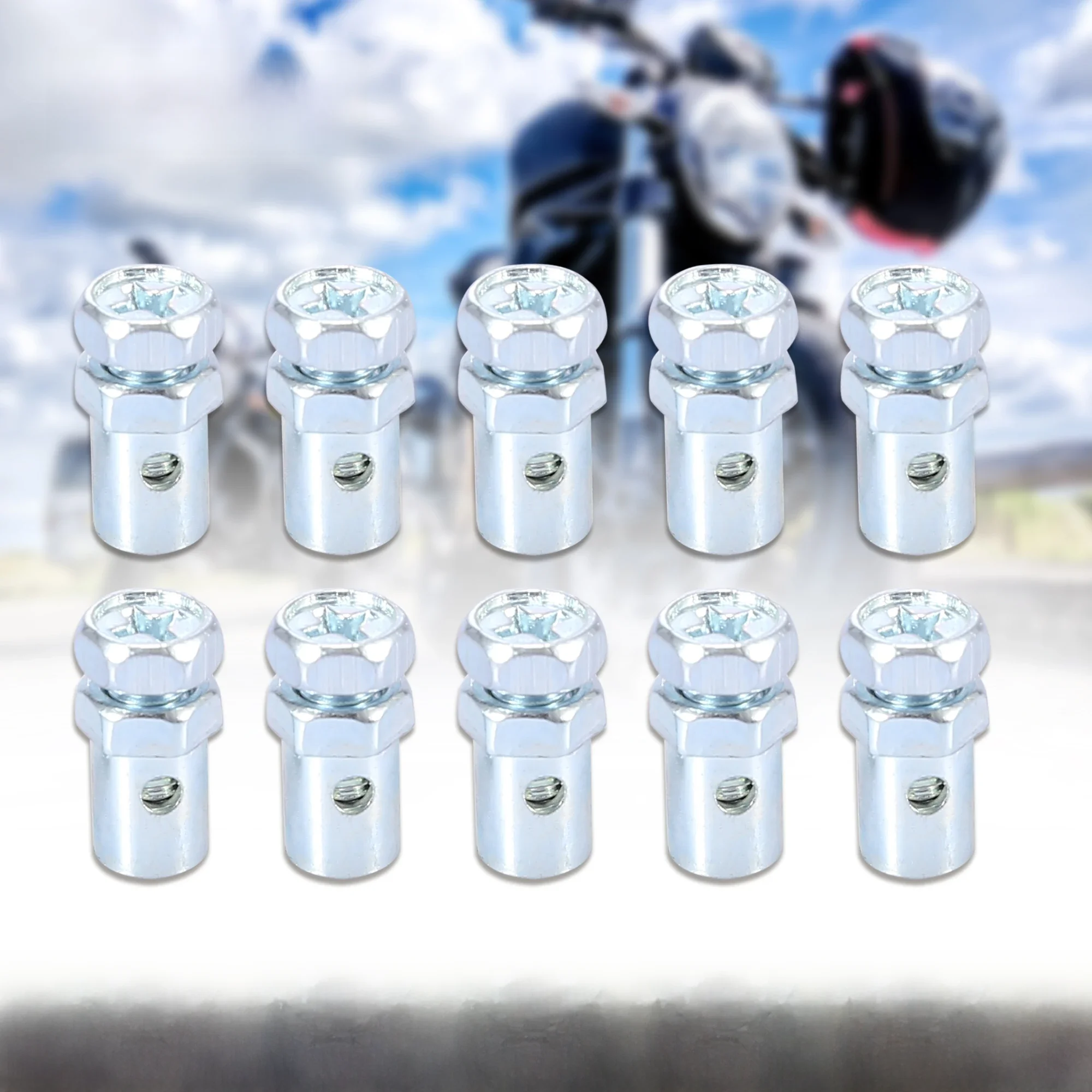 X Autohaux Universal 10Pcs Linha de Freio Cabo Fio Parafusos Fixes Prendedor para Motocicleta Moto