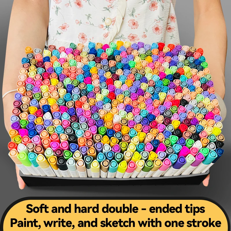 

Набор разноцветных двусторонних акриловых маркеров, художественные цветные маркеры, можно использовать для рисования, проектирования, художественного письма, специальной маркировки, можно рисовать пасхальные яйца, бутылок, камней, бумаги и других предмето