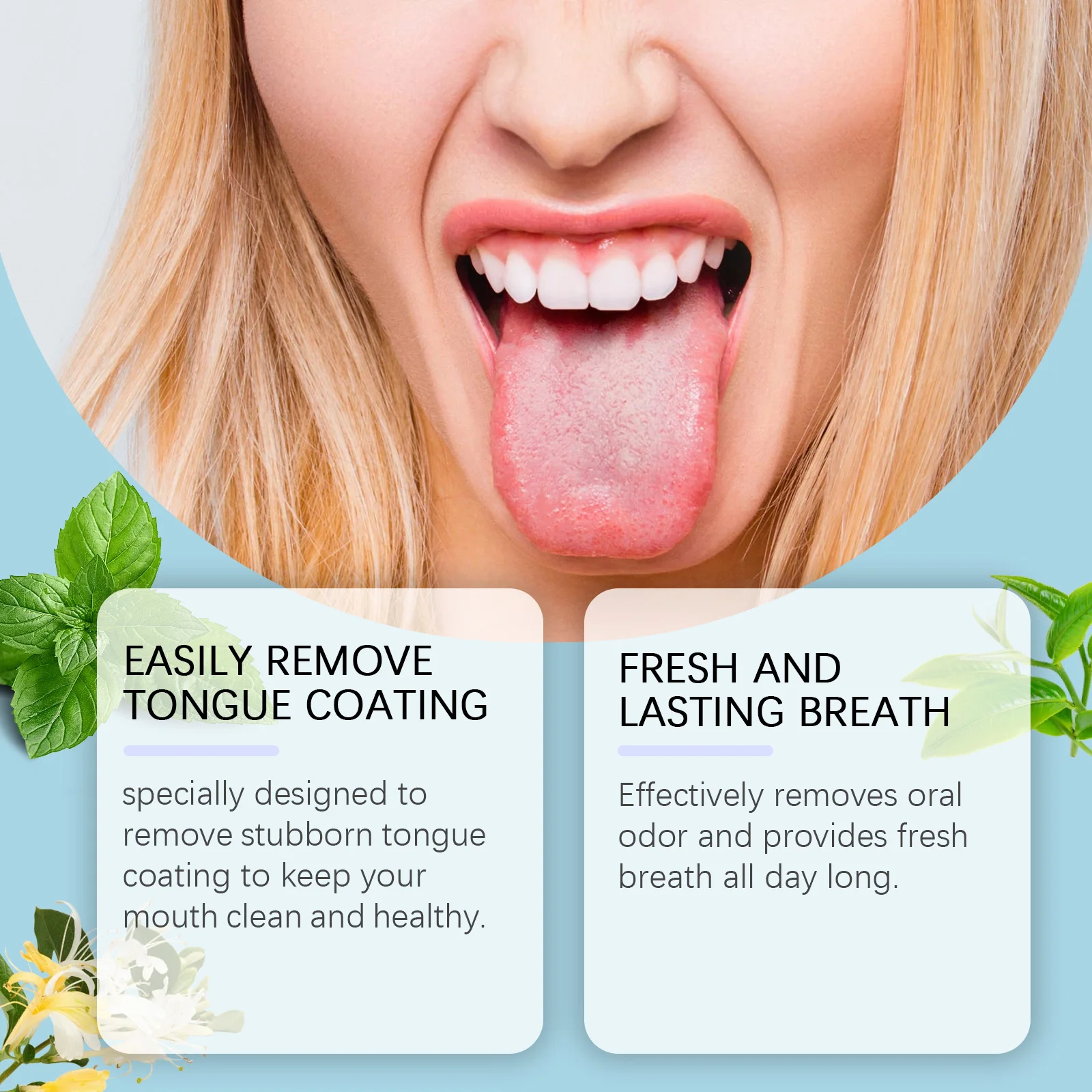 Oralhoe Tongue Cleaning Gel Set Remove Tongue Coating Promote Mouth Health Remove Bad Breath Non-irritating Tongue Cleaner Kit - Image 2