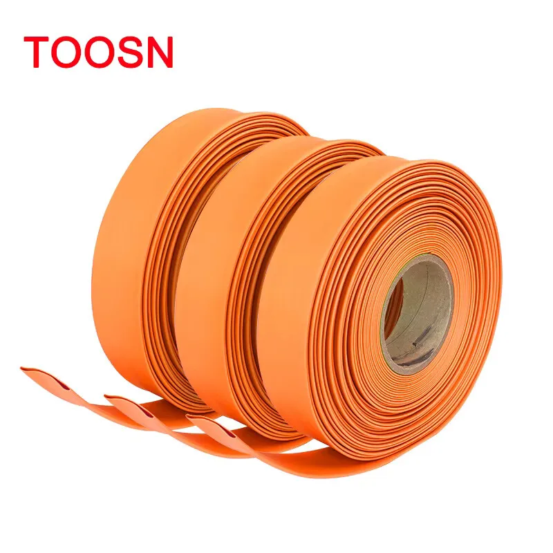 TOOSN 2/5/10m Orange Dual Wall Heat Shrink Tube with Lined Adhesive 19.1mm 25.4mm 30mm Ratio 3:1 Shrink Tubing Wrap Wire Cable