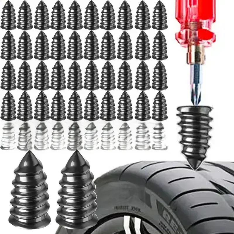 Kit de Réparation Sous Vide pour Roues de Voiture, Moto, Scooter, Caoutchouc, Tubeless, Outil sans Colle, 20 Pièces