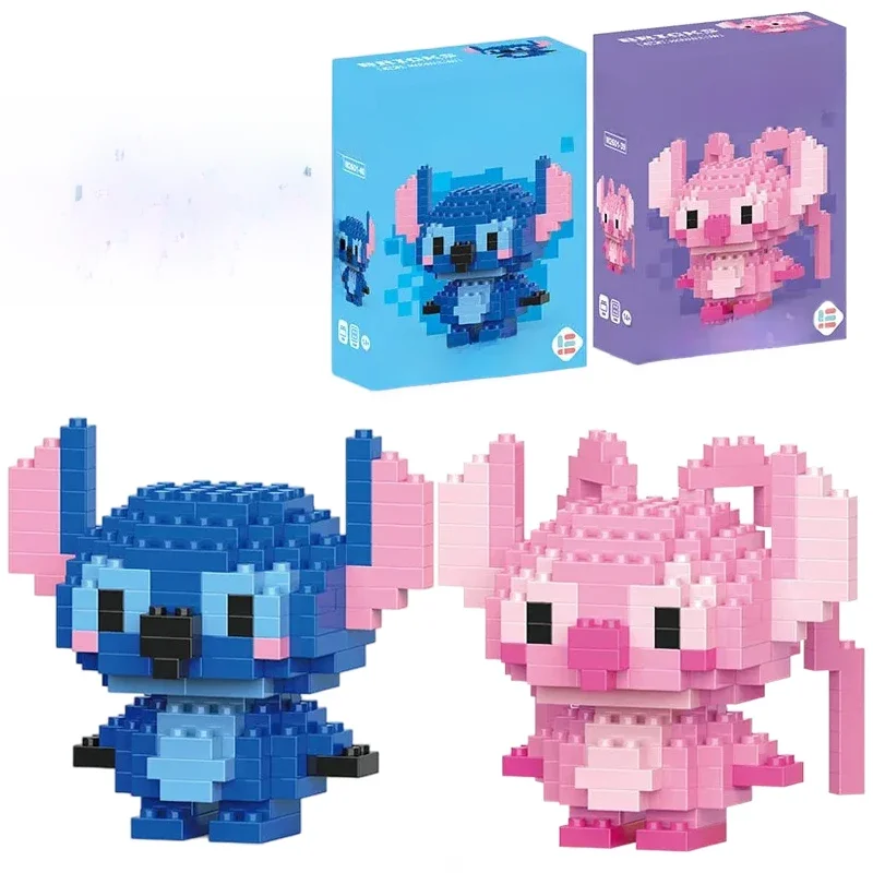 Disney-Lilo e Stitch Montaram Modelo de Brinquedos Para Crianças, Figura Lega, Angel Girl,