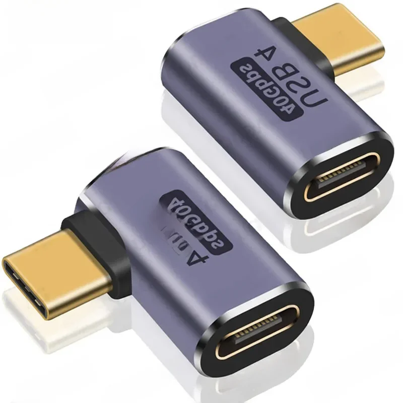 Adapter USB typu C pod kątem prostym Przedłużacz kabla USB 4 40 Gb/s Wyświetlacz wideo 8K Ładowanie 100 W dla Thunderbolt 4/3 HUB Mobile — zdjęcie produktu 7