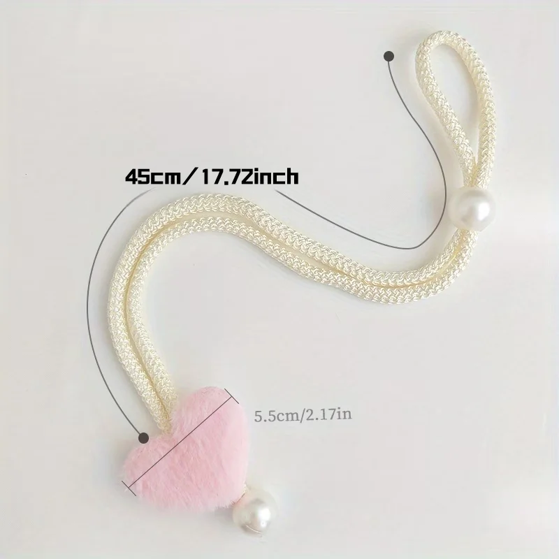 2pcs Curtain Ties Heart-Shaped Design Modern Home Decor Living Room and Bedroom Accessories Soft Texture