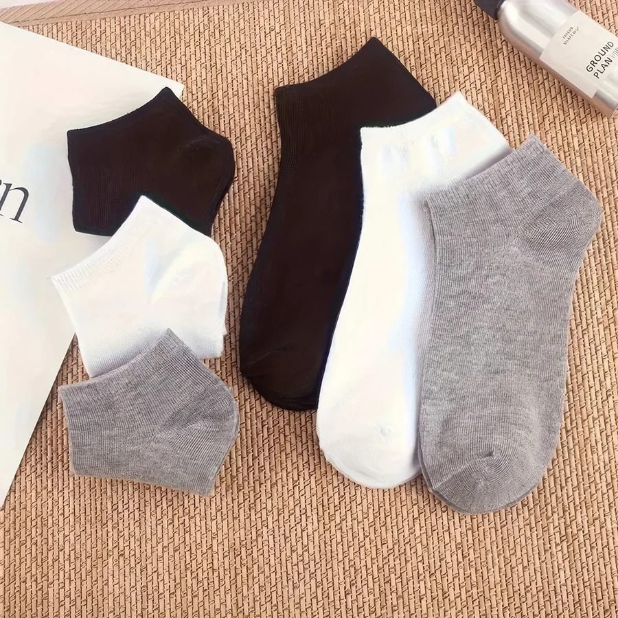 

30 Pairs, Unisex Sports Casual Black, White, and Gray Short Socks, Anti Odor and Breathable, Suitable for Daily Leisure Sports
