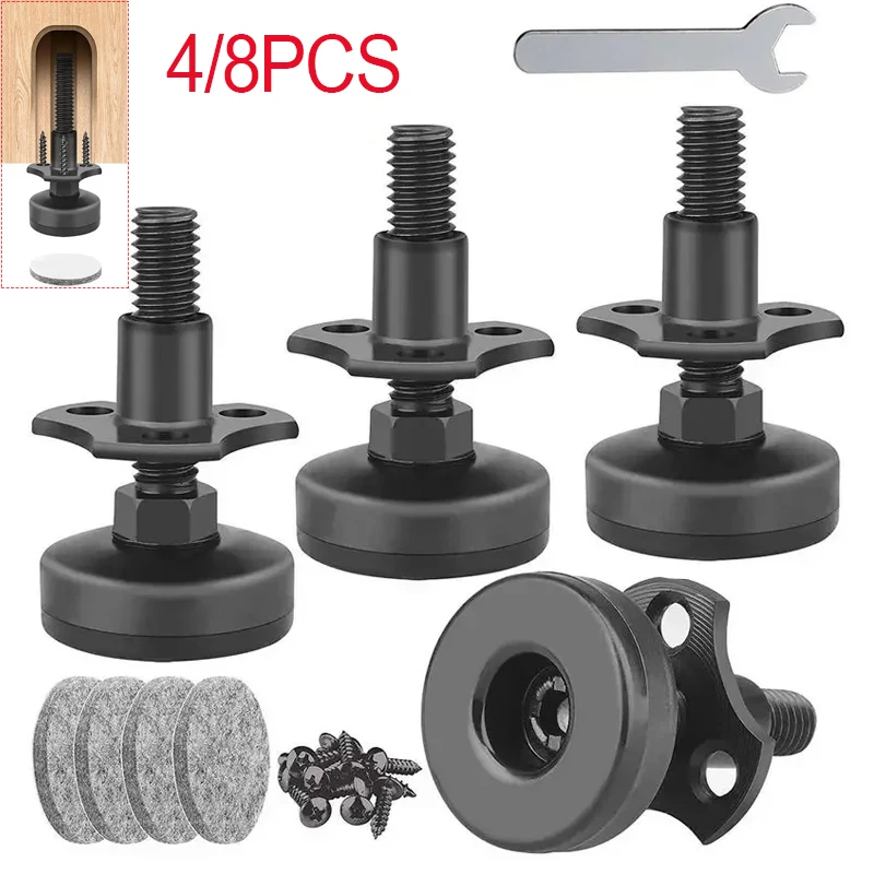 Adjustable Furniture Leveling Feet, Heavy Duty Furniture Leg Levelers ​for Table Chair Cabinet Sofa Raiser, Support Load 1320LB