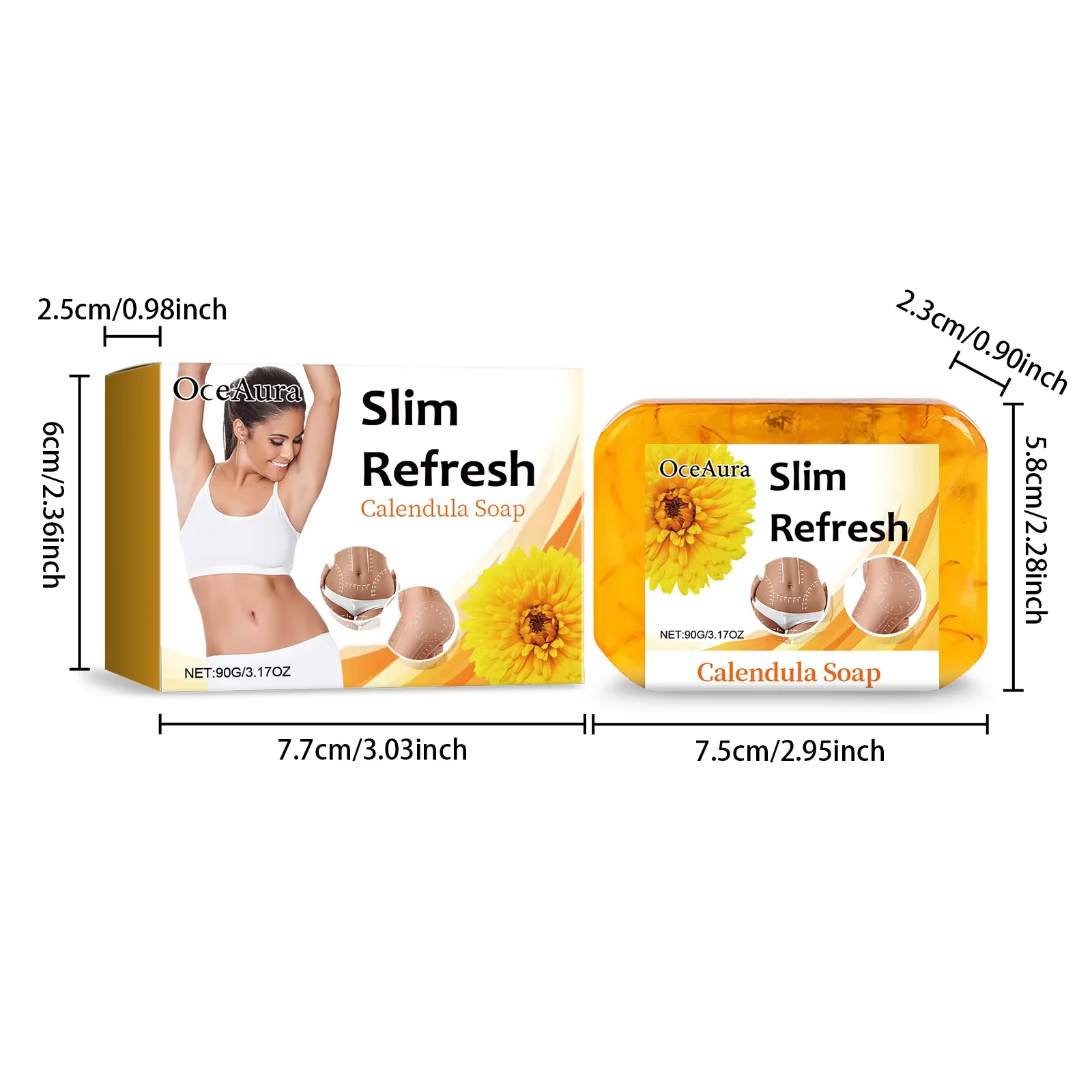 Oceaura 90 جرام نحت الجسم صابون التخسيس شركة الخصر البطن مثير لطيف التطهير يهدئ الجلد تخفيف تورم صابون تدليك نحيف