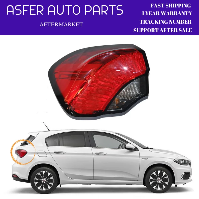 Taillight For Fiat Egea HB 2017-2021 Left Right With Bulb and Socket High Quality Oem 52078933 52015963 52078932 52015961