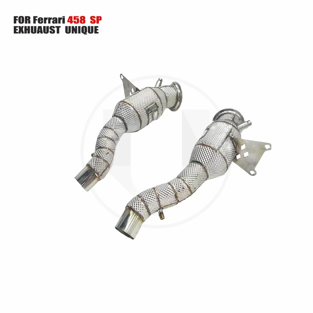 

UNIQUE Exhaust Manifold Downpipe for Ferrar458 SP Car Accessories With Catalytic converter Header Without cat pipe