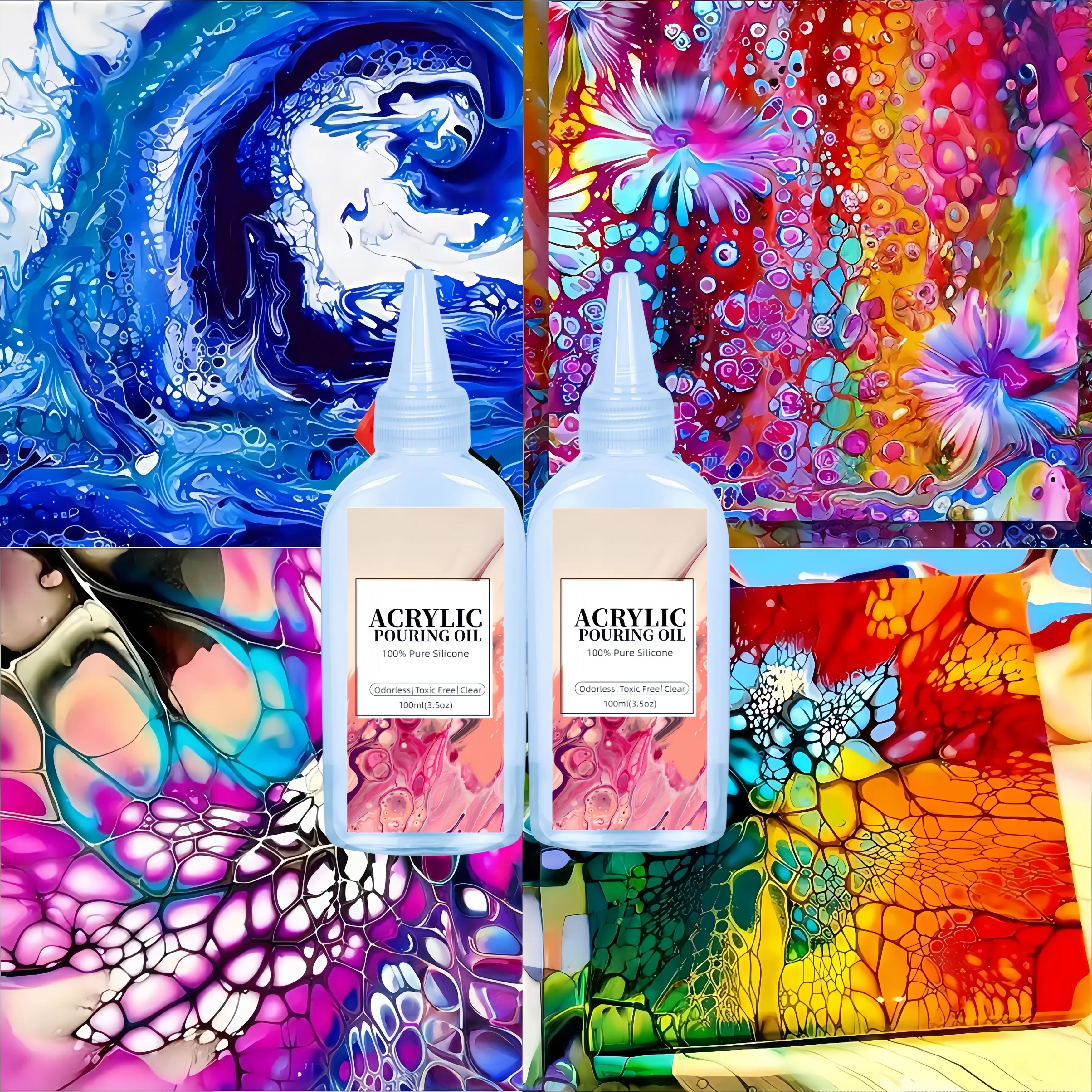 

Resin Casting Oil for Special Cell Creation, Acrylic Paint Casting & Cell Activators, Suitable for Acrylic & Watercolor Painting