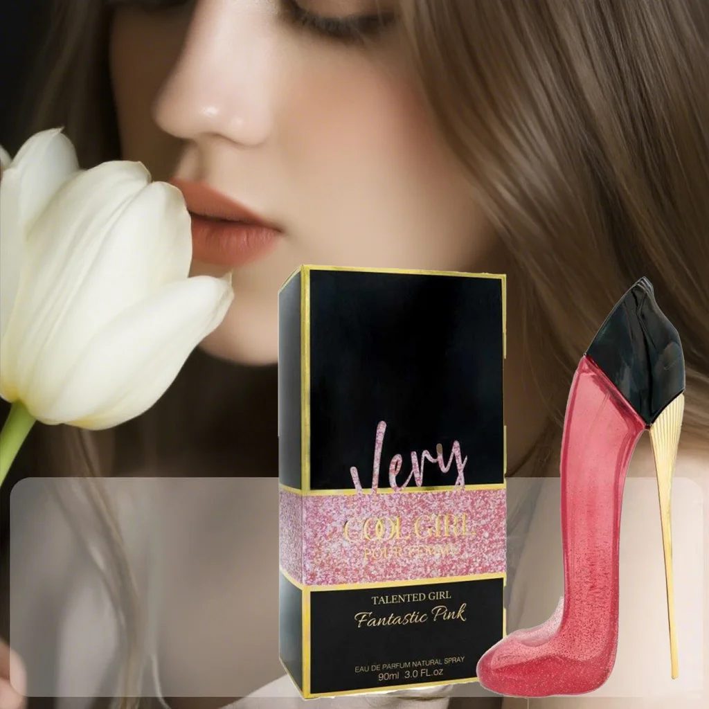 Perfume de mujer Fresh Girl High Heels Pink, 90 ml, fragancia duradera, que muestra encanto y confianza personal, adecuado para usar en varios escenarios y se puede usar como regalo.