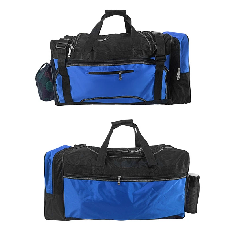68L Large Gym Bag with Shoe Compartment Oxford Fitness Duffel Bag Breathable Mesh Pocket Taekwondo Gear Crossbody Handbag