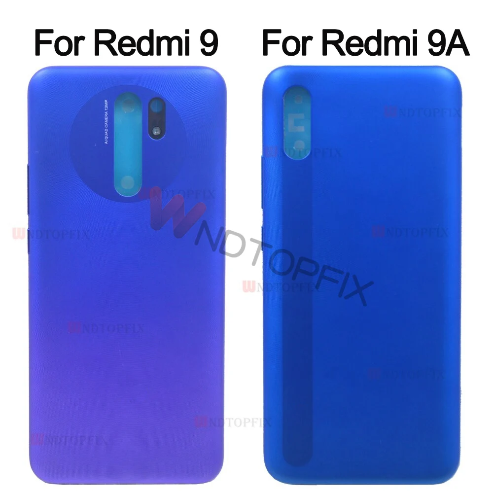 New For Xiaomi Redmi 9 Battery Cover Panel M2004J19G M2004J19C Rear Door Housing Case For Redmi 9A Back Cover With Adhesive