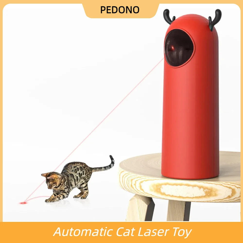 Automatic Cat Laser Toys Interactive Smart Teasing Device Pet LED Indoor Cats Toy for Fun Handheld Electronic Toy with USB Cable