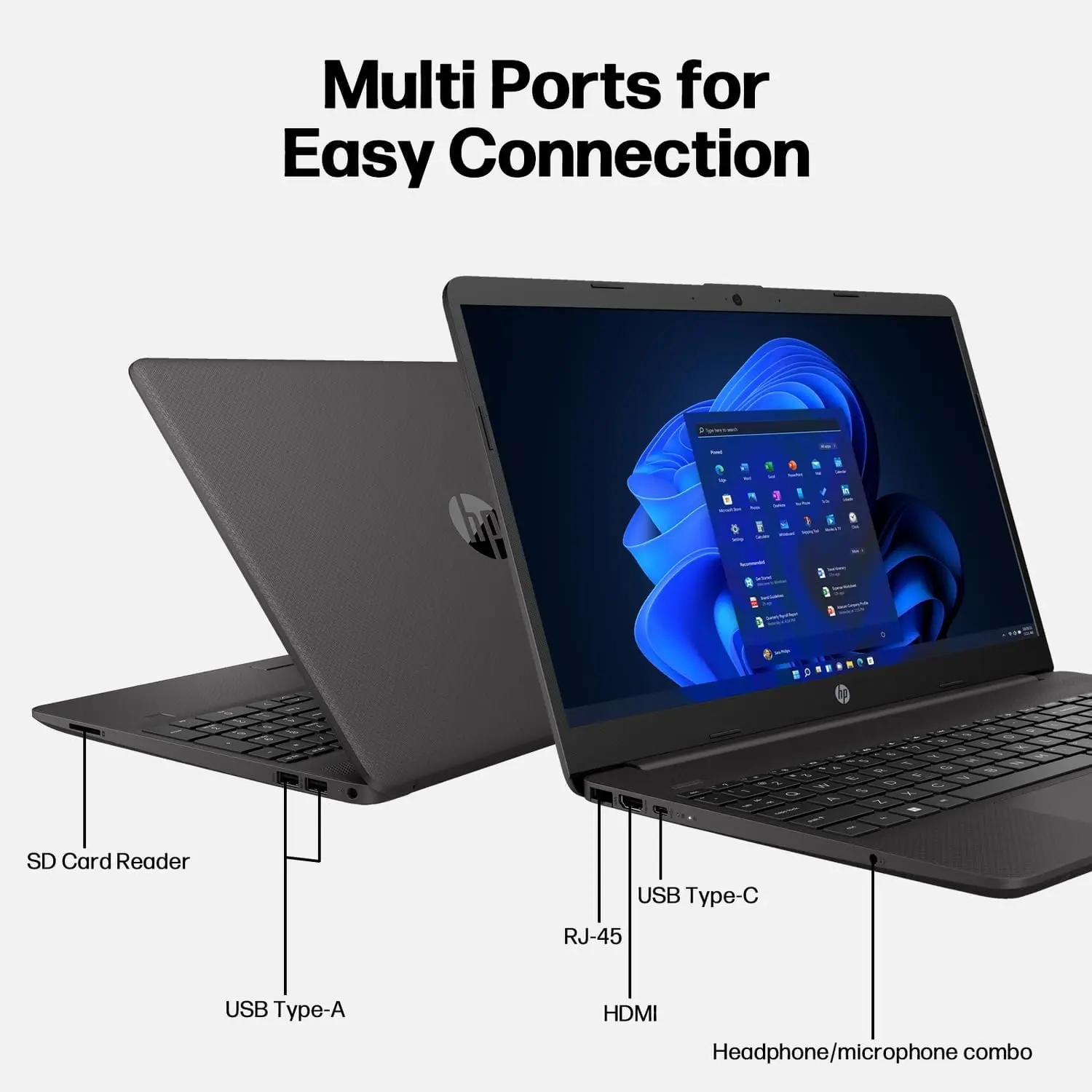 كمبيوتر محمول HP 250 G9 مقاس 15.6 بوصة FHD - Intel Core i5-1335U، وذاكرة وصول عشوائي 16 جيجابايت، ومحرك أقراص SSD سعة 512 جيجابايت، ونظام التشغيل Windows 11 Home #3