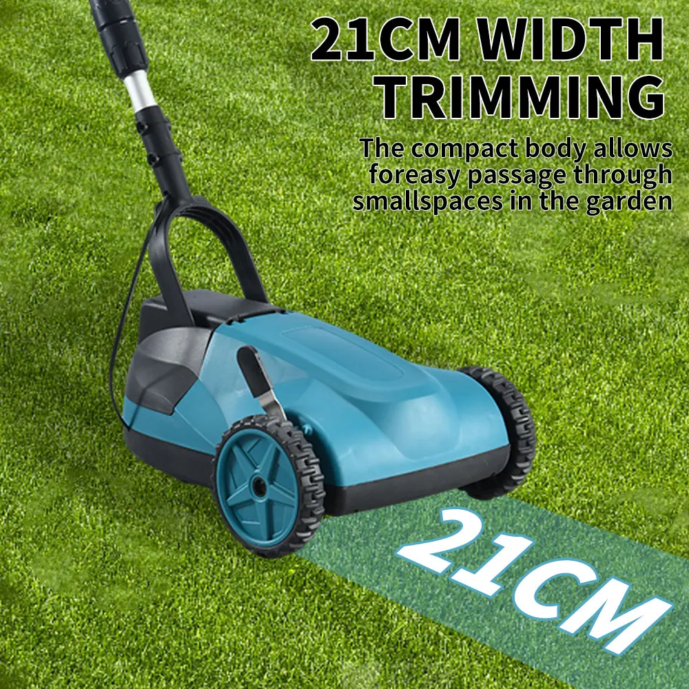 Machine de découpage électrique sans fil 700W, tondeuse à gazon sans balais, pour enlever les mauvaises herbes, tige sacable, hauteur de coupe réglable