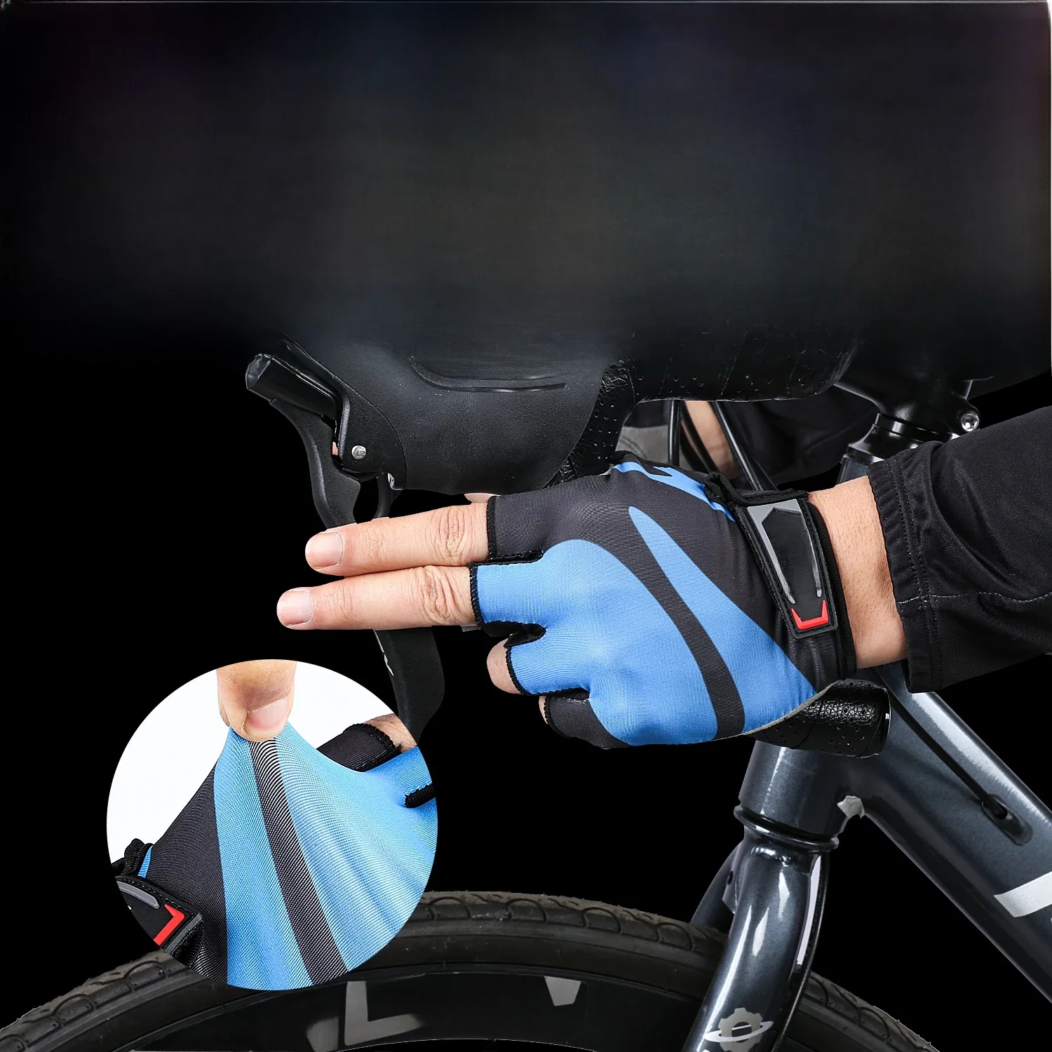 AliExpress NONE Newest Summer MTB Bike Half Finger Cycling Glove Bicycle Breathable Shock Absorbing Sport Gloves Antiskid