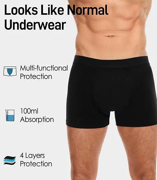 

Men's Black Boxer Briefs 5-Pack | Ultra Soft Cotton Stretch | Breathable Comfort Underwear for Daily Wear