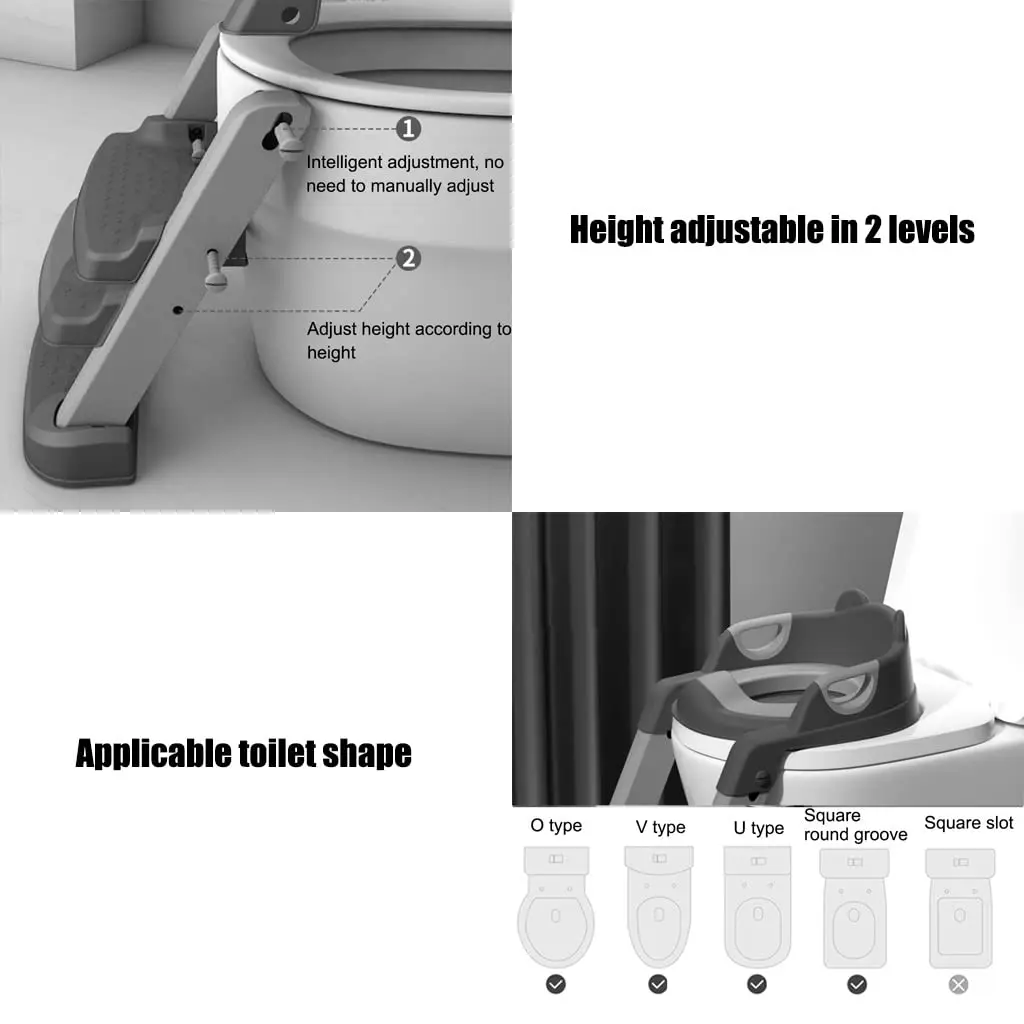 بو أطفال الأطفال وسادة الطفل قعادة كرسي التدريب مقعد المرحاض سلم مع خطوة البراز سلم المرحاض للأطفال #4