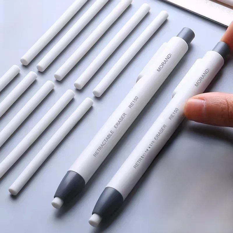 KHINSUN presse rétractable crayon gomme fournitures de Correction stylo Style crayon en caoutchouc écriture fournitures scolaires papeterie