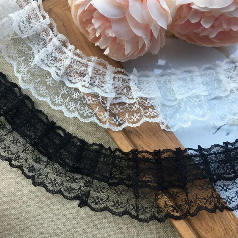 5 cm szeroka, nowoczesna, haftowana koronka kwiatowa, taśma ozdobna, aplikacja do szycia DIY, kołnierzyk, falbanka, dekoracja ślubna, gipiura. — zdjęcie 2