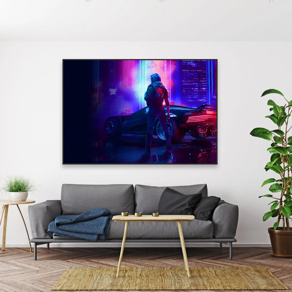 Modern Canvas Art Painting Neon Artwork Prints Supercar Poster Coloful Canvas Painting Prints Art Home Living Room Decoration