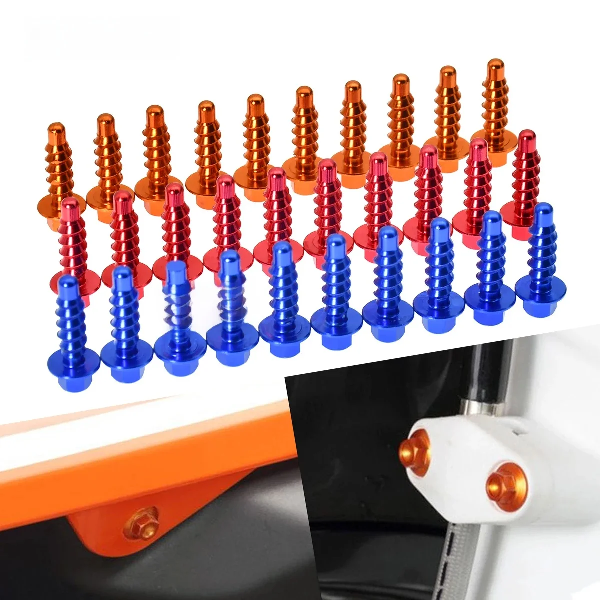 CNC-Aluminium-Motorrad-Blechschrauben-Set für KTM EXC XC XCW SX SXF Husqvarna FE TE FC TC FX TX 125 250 300 350 450