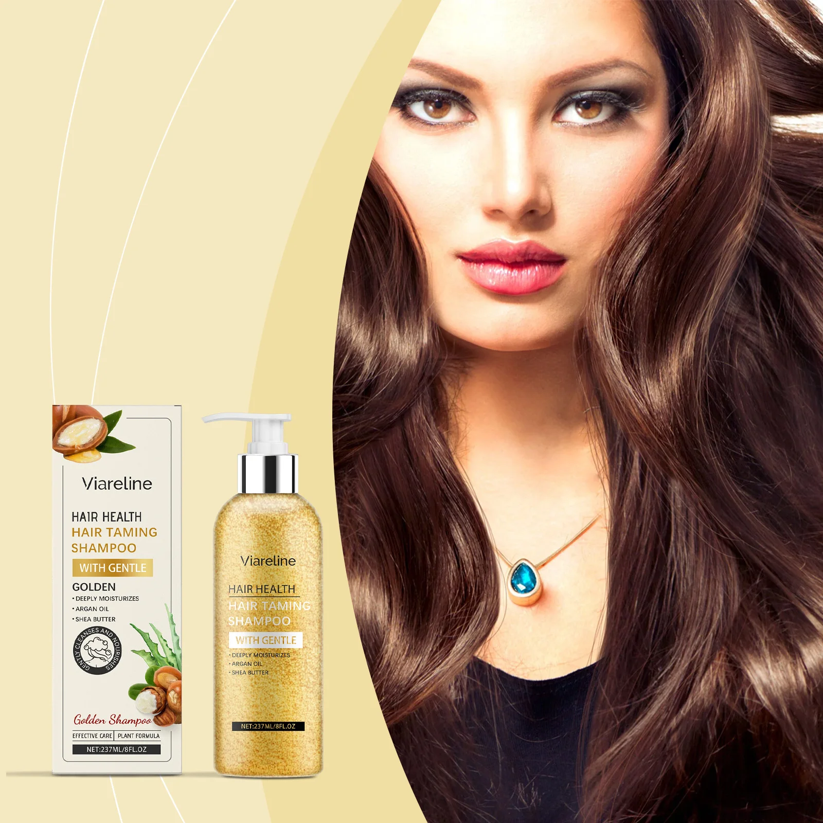 Viareline Moroccan Argan Oil Hair Care Series Shampoo Conditioner Serum Hair Volumizing Remove Dandruff Fluffy Hair Care Series - Image 2