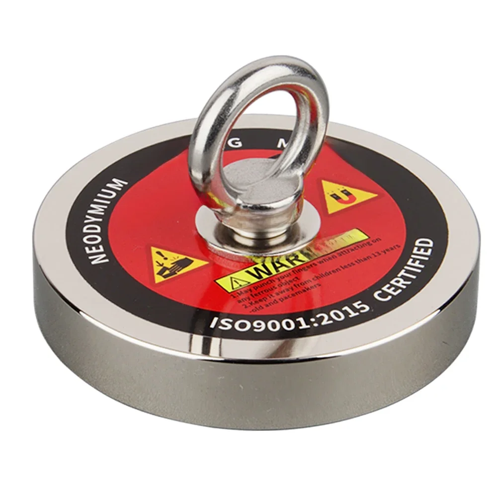 600Kg Zware Neodymium Vismagneet N52 M10 Oogbout Herhalende Magnetische Ring Schattenjacht - afbeelding 2