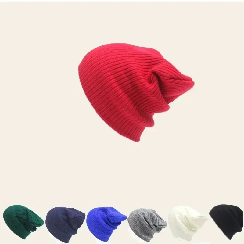 AliExpress Men Knitted Hats Women Skullcap Beanie Plain Knitted Hat Hip Hop Cap Daily Fisherman Beanie Hat Winter Warmer Bonnet Unisex