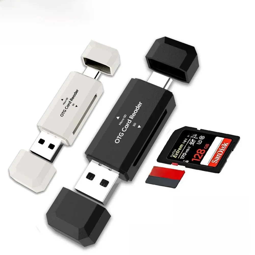 Czytnik kart SD TF typu C Czytnik kart USB 2.0 2 w 1 do laptopa PC Akcesoria Szybki inteligentny czytnik kart pamięci Adapter kart SD — zdjęcie 2