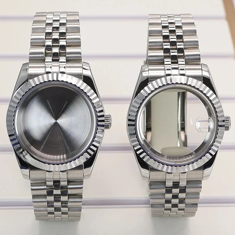 36mm 40mm luksusowe męskie etui na zegarek części paska szafirowe szkło dla Datejust Seiko Nh35 Nh36 Nh34/38 Miyota8215 ruch 28.5mmDial — zdjęcie 2