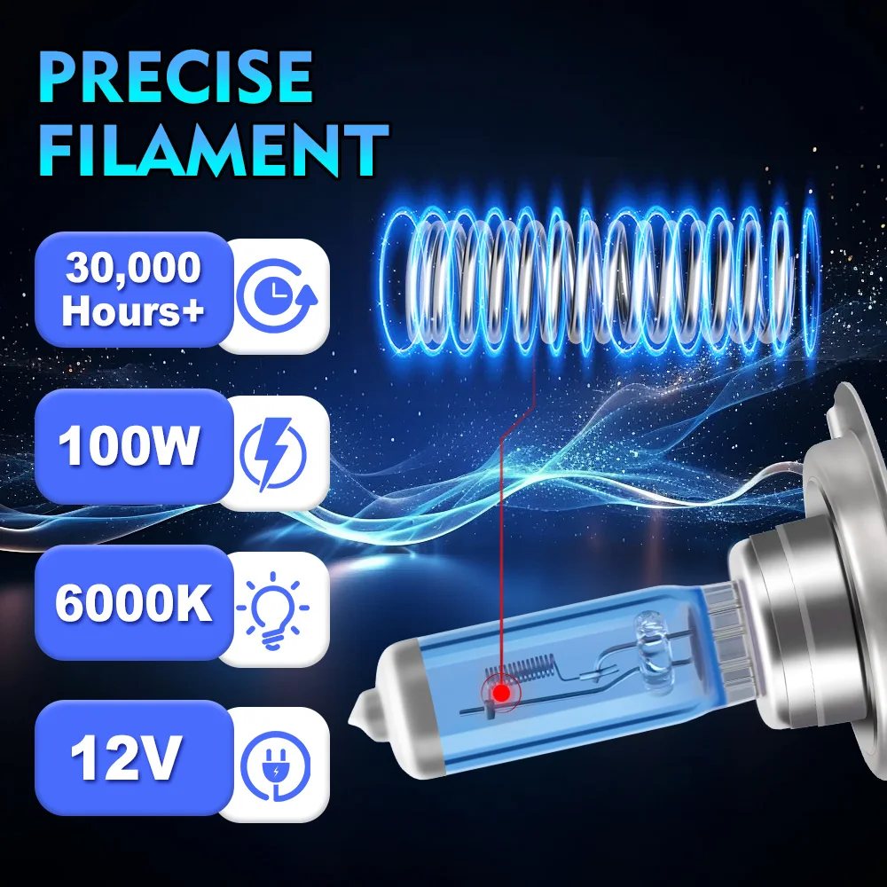 Pasuje do Peugeot 508 2012-2014 2015 2016 2017 24000LM Super jasne samochodowe żarówki halogenowe 200W Turbo Auto Lamps 6000K 12V Światła samochodowe