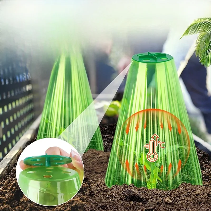 Plant Beschermhoes Moestuin Benodigdheden Accessoires Slak Kraag Zaailing Caps Agrarische Mini Kas Gereedschap - afbeelding 2