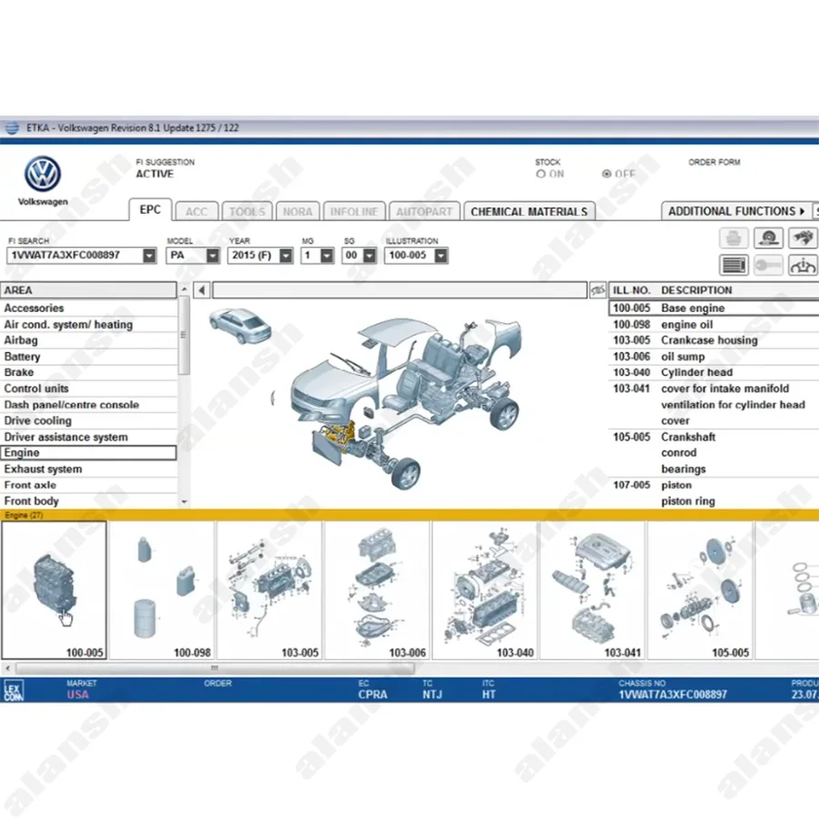 ETKA 8.2 Group Vehicles Electronic Parts Catalogue to 2021 For VW/AUDI/SEAT/SKODA etka 8.2 Multi-Languages