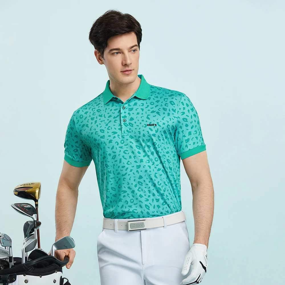 

HELIX Summer Casual T-shirts Mens Short Sleeve Polo Shirts Quick Dry Tee Sports Golf Pullover