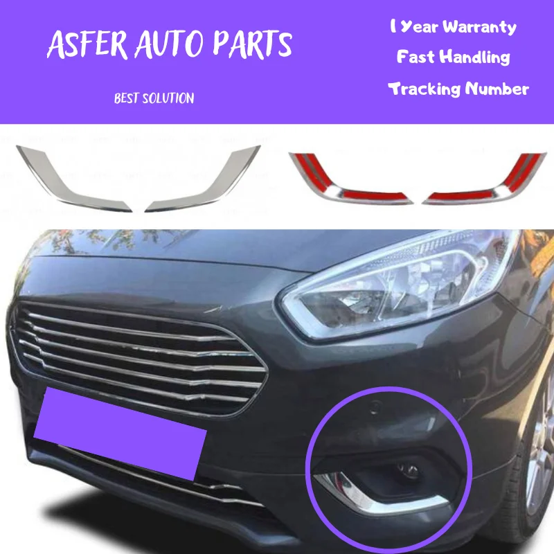 For Ford Courier Chrome Fog Light Frame Stainless 2 Pieces Set 2018 and After Car Accessories High Quality From Turkey