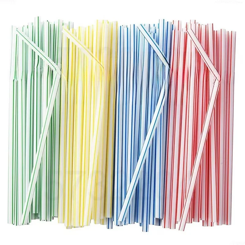 100-1000PCS Rietjes Kleurrijke & Zwarte rietjes Flexibele Bruiloft Feestartikelen Drinken Drank Rietjes Keuken Groothandel - afbeelding 2