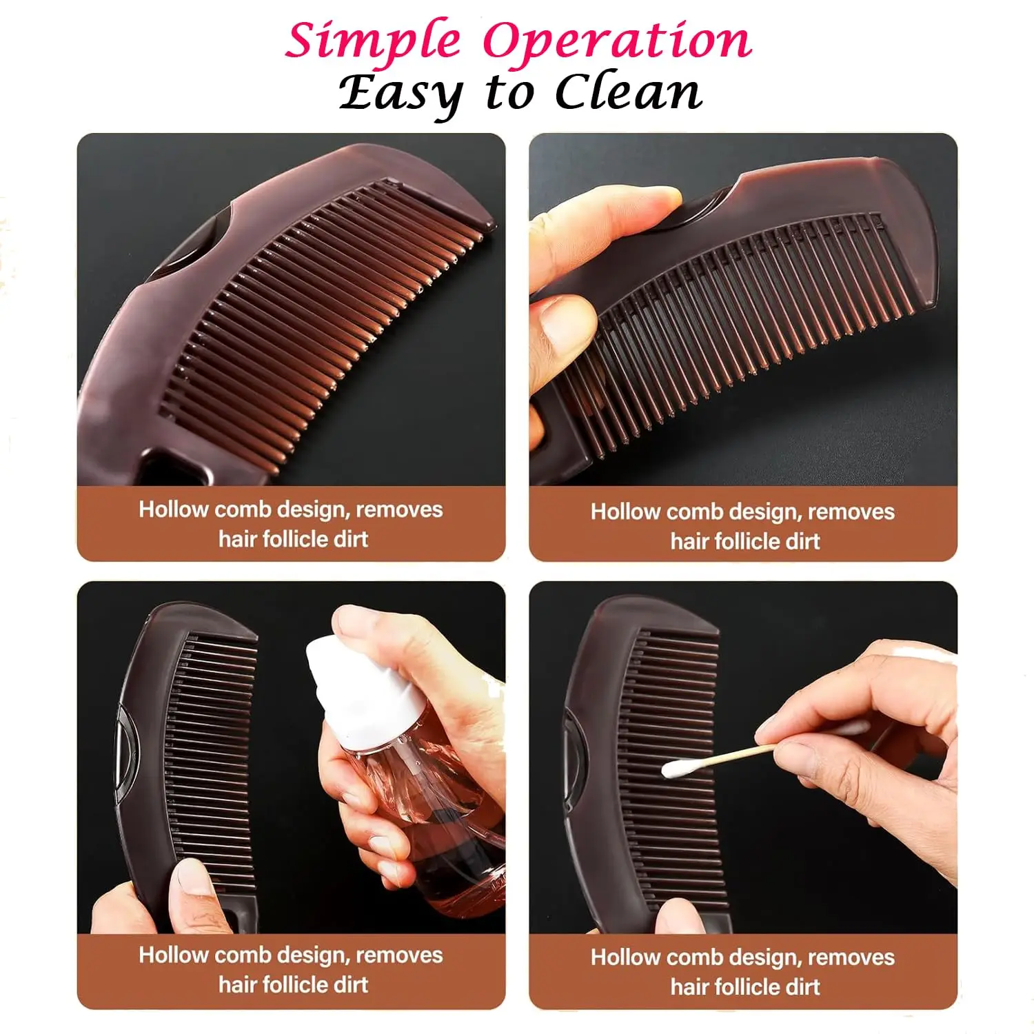 Dandruff Massage Comb, For Healthier Scalp And Better Hair Quality, Suitable For Men And Women, Multifunctional Energy Comb, Hollow Toothbrush For Scalp Massage/Dandruff/Oil Removal, Hair Tools,Hair I image 6